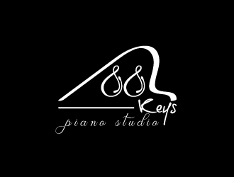88 Keys Piano Studio logo design by artbitin