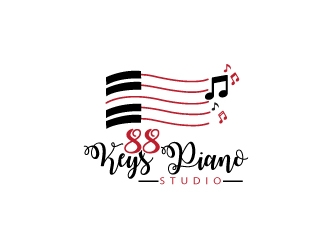 88 Keys Piano Studio logo design by SB_Designs