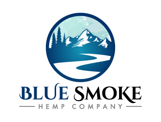 Blue Smoke Hemp Company logo design by pencilhand