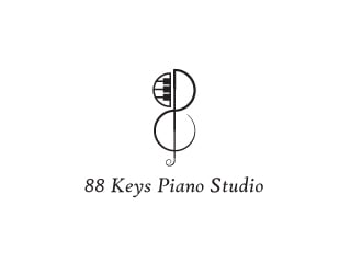 88 Keys Piano Studio logo design by Helloit