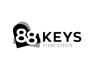 88 Keys Piano Studio logo design by akilis13