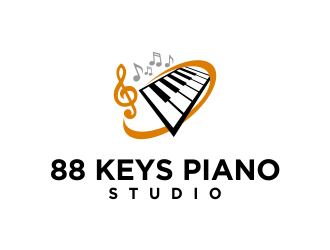 88 Keys Piano Studio logo design by done