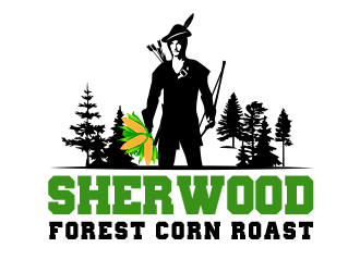 Sherwood Forest Corn Roast logo design by BeDesign