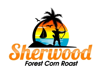 Sherwood Forest Corn Roast logo design by ElonStark