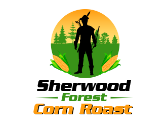 Sherwood Forest Corn Roast logo design by BeDesign