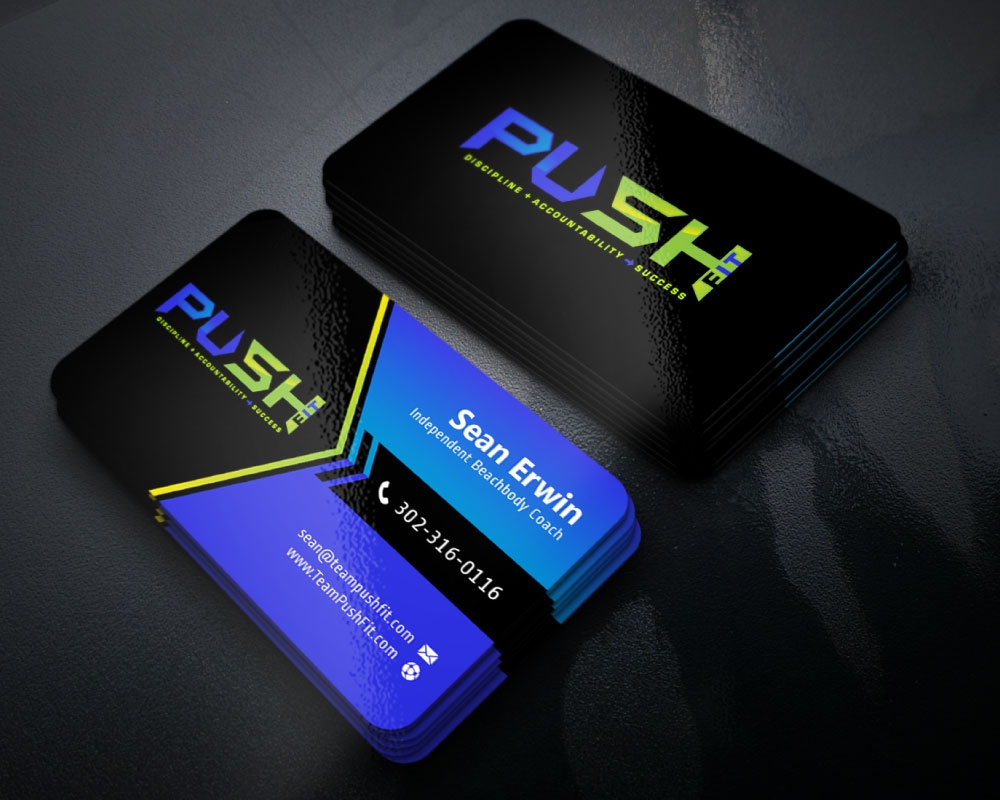 PUSH Fit logo design by Boomstudioz