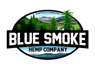 Blue Smoke Hemp Company logo design by DreamLogoDesign