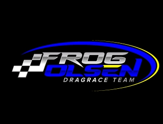 Frog Olsen Dragrace Team logo design by jaize
