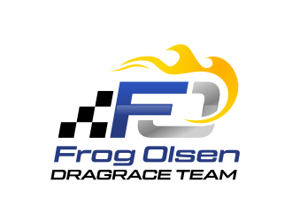 Frog Olsen Dragrace Team logo design by ingepro