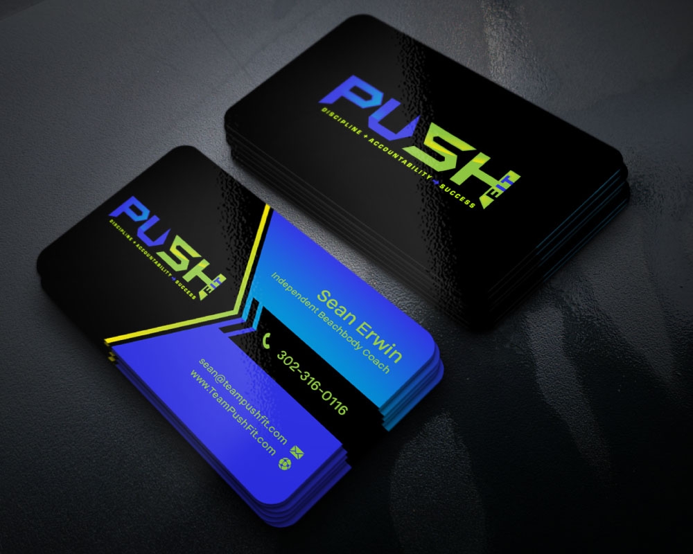 PUSH Fit logo design by Boomstudioz