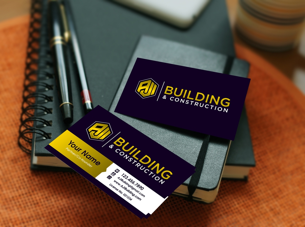 AJI Building & Construction logo design by abss