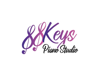 88 Keys Piano Studio logo design by blink