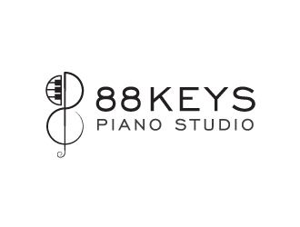88 Keys Piano Studio logo design by Helloit