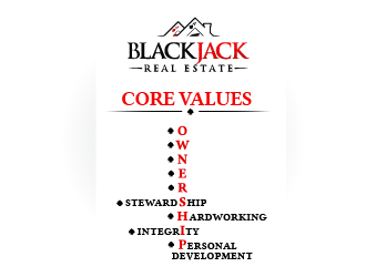 Blackjack Real Estate logo design by firstmove