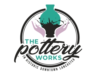 The PotteryWorks logo design by DreamLogoDesign