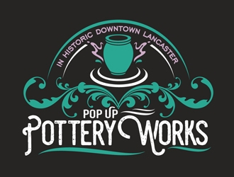 The PotteryWorks logo design by DreamLogoDesign