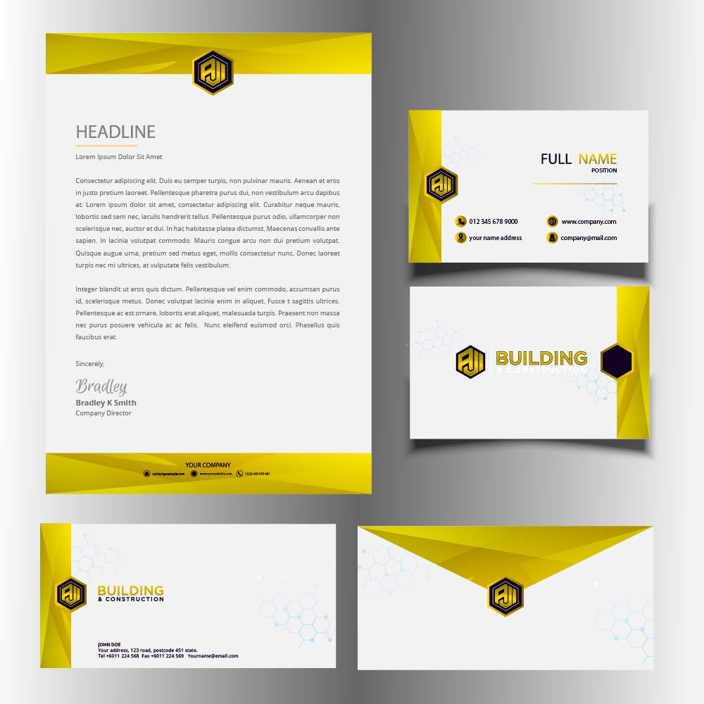AJI Building & Construction logo design by AnuragYadav