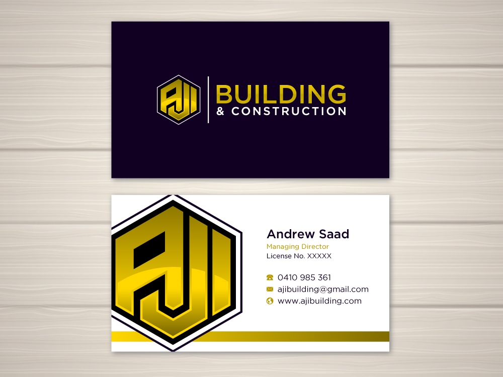 AJI Building & Construction logo design by labo