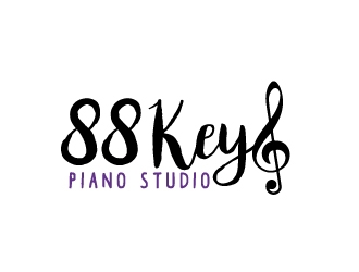 88 Keys Piano Studio logo design by ElonStark