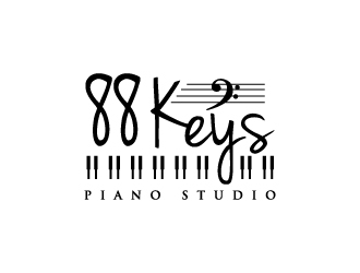 88 Keys Piano Studio logo design by zakdesign700