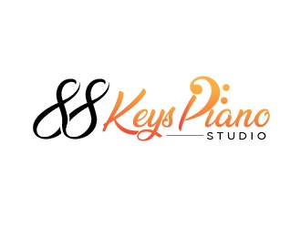 88 Keys Piano Studio logo design by usef44