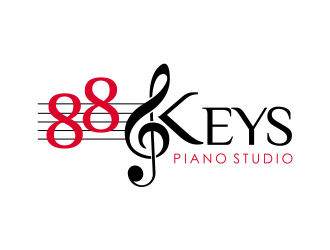 88 Keys Piano Studio logo design by mutafailan