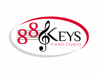 88 Keys Piano Studio logo design by mutafailan