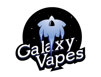 Galaxy Vapes logo design by artbitin