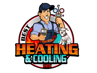 Best Heating & Cooling,LLC logo design by DreamLogoDesign