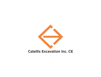 Catellis Excavation Inc. CE logo design by Greenlight