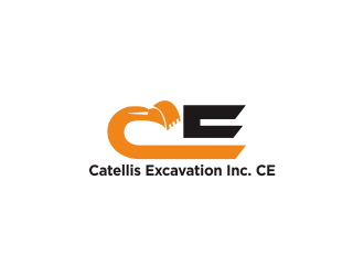 Catellis Excavation Inc. CE logo design by Greenlight