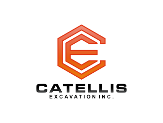 Catellis Excavation Inc. CE logo design by perf8symmetry