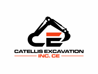 Catellis Excavation Inc. CE logo design by hidro