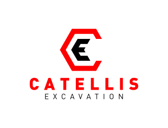 Catellis Excavation Inc. CE logo design by Dakon