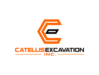 Catellis Excavation Inc. CE logo design by haze