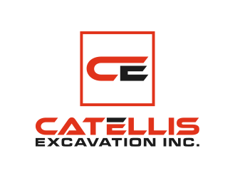 Catellis Excavation Inc. CE logo design by lexipej