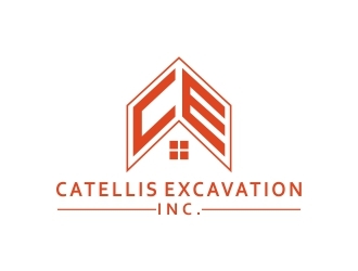 Catellis Excavation Inc. CE logo design by Webphixo