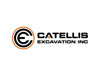 Catellis Excavation Inc. CE logo design by Janee