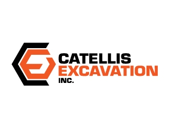 Catellis Excavation Inc. CE logo design by kgcreative