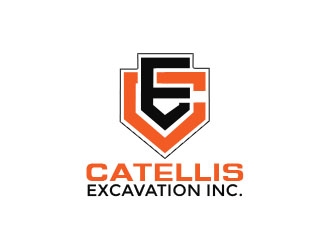 Catellis Excavation Inc. CE logo design by Benok