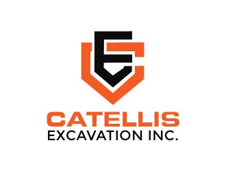 Catellis Excavation Inc. CE logo design by Benok