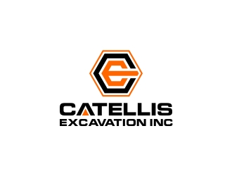 Catellis Excavation Inc. CE logo design by CreativeKiller