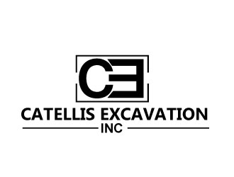 Catellis Excavation Inc. CE logo design by Webphixo