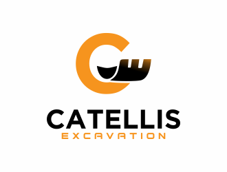Catellis Excavation Inc. CE logo design by Mahrein