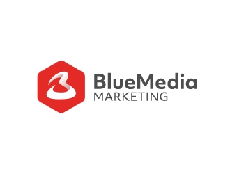 BLUE MEDIA Marketing logo design by nehel