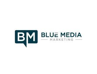 BLUE MEDIA Marketing logo design by labo