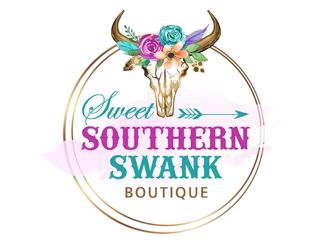 Sweet Southern Swank Boutique  logo design by ingepro