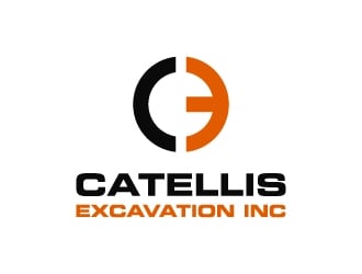 Catellis Excavation Inc. CE logo design by Janee