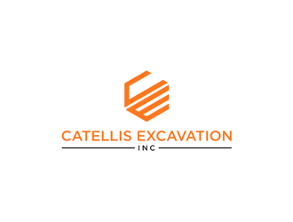 Catellis Excavation Inc. CE logo design by alby