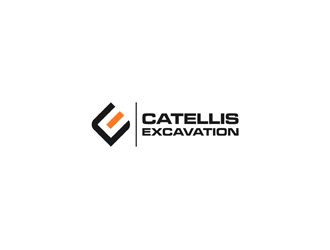 Catellis Excavation Inc. CE logo design by alby